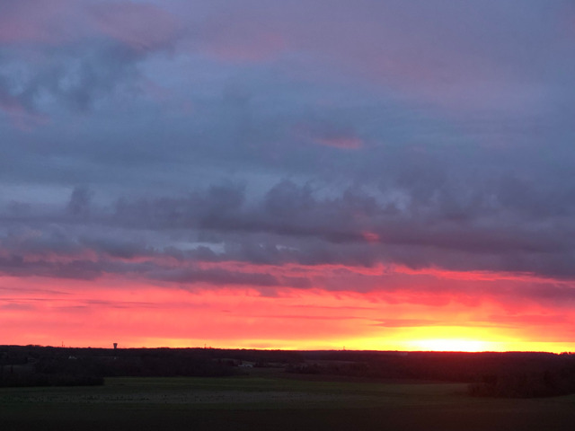 Levé de soleil en hiver