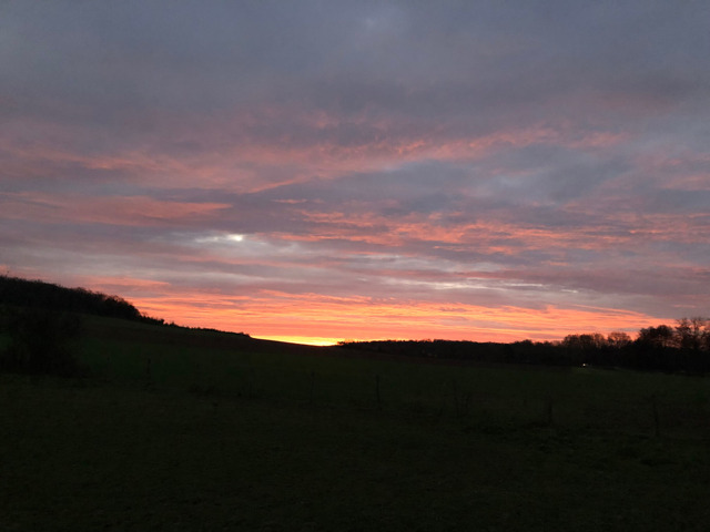 Lever de soleil hivernal