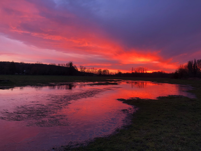 Lever de soleil hivernal