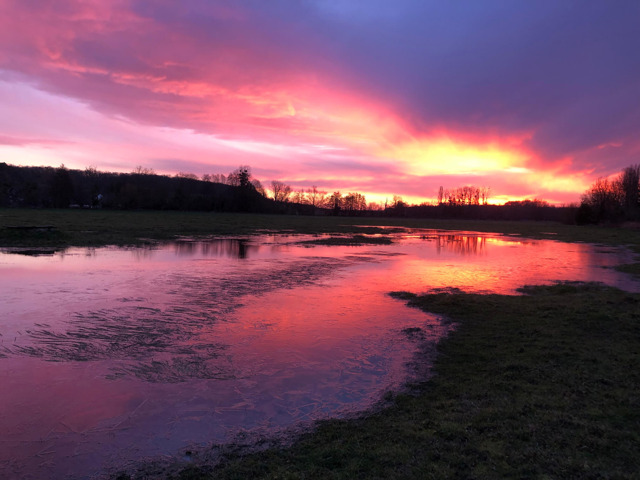 Lever de soleil hivernal