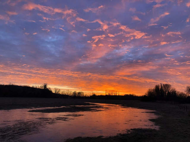 Lever de soleil hivernal
