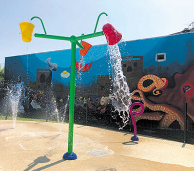 Le splashpad de Moret